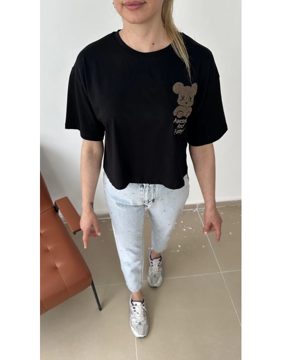 Ayıcık İşlemeli T-Shirt