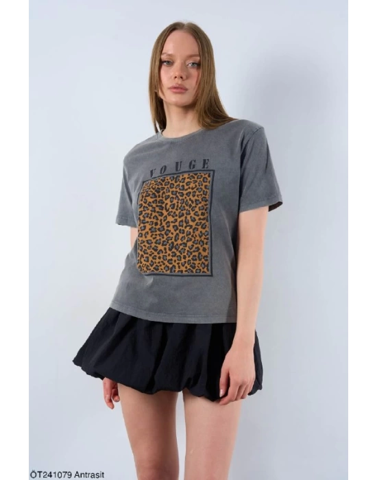 Baskılı VOGUE T-Shirt