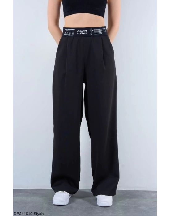 Ekru Beli Lastikli Elena Pantolon