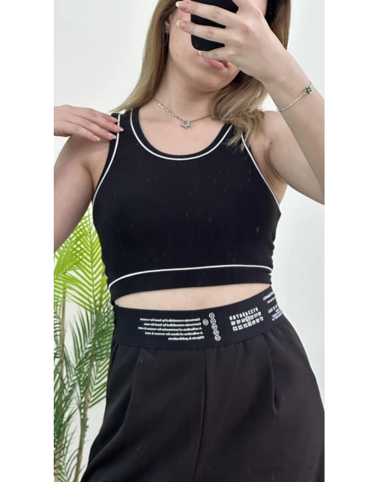 Ekru Beli Lastikli Elena Pantolon