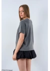 Baskılı VOGUE T-Shirt