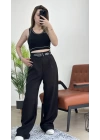Ekru Beli Lastikli Elena Pantolon