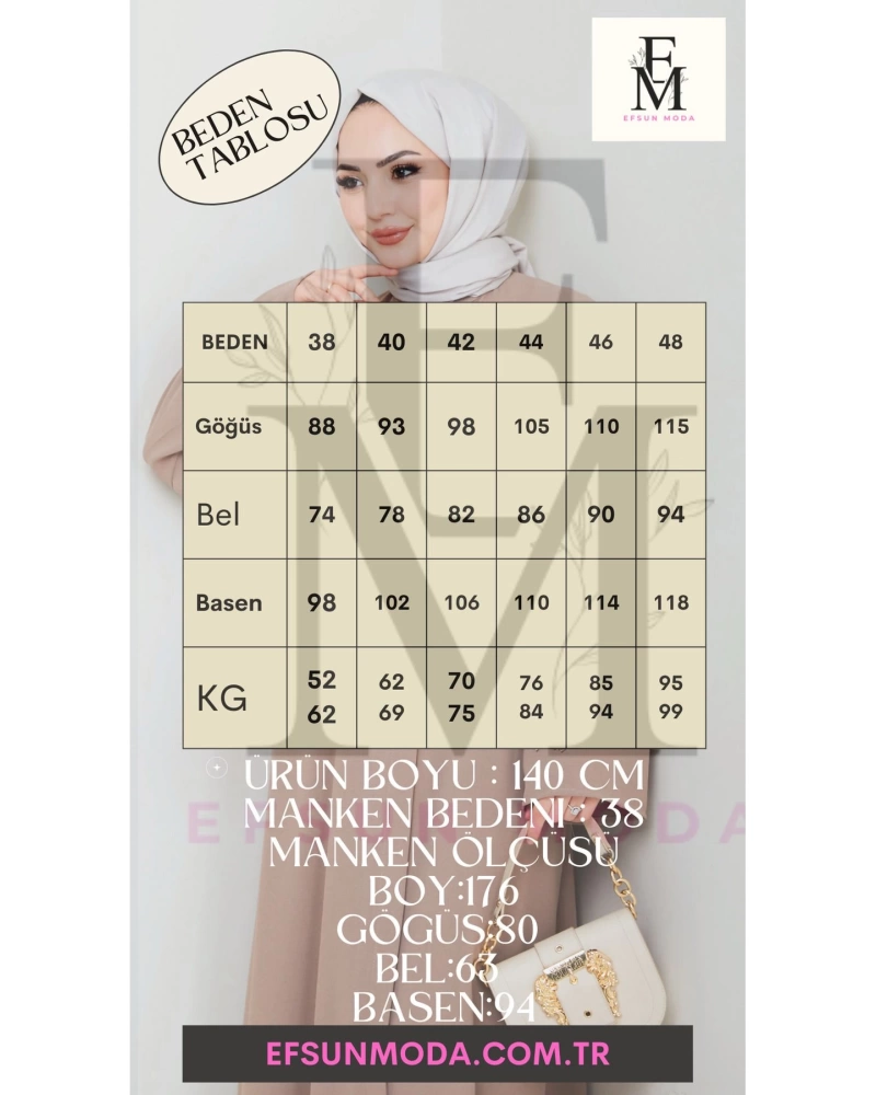 KOLU GÜL DANTELLİ DETAYLI ABAYA TESETTÜR GIYIM KADIN FERACE ELBISE 5007 KAHVE