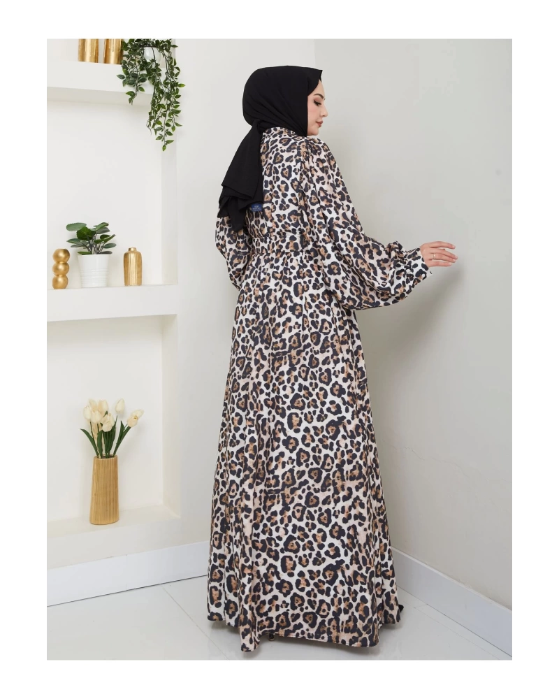LEOPAR DESENLİ ELBİSE KAPLMA KEMER 2002