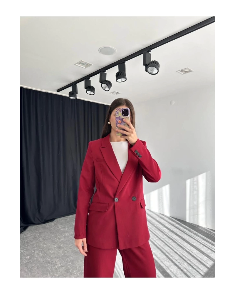 KADIN OVERSİZE CEKET PANTOLON TAKIM ASTARLİ