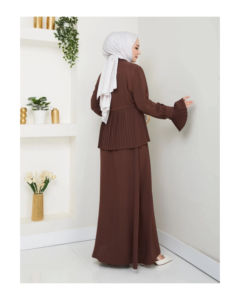 ETEKLI PİLİSELİ DETAYLI TESETTÜR TAKIM
