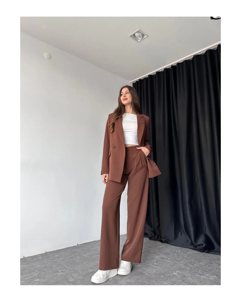 KADIN OVERSİZE CEKET PANTOLON TAKIM ASTARLİ