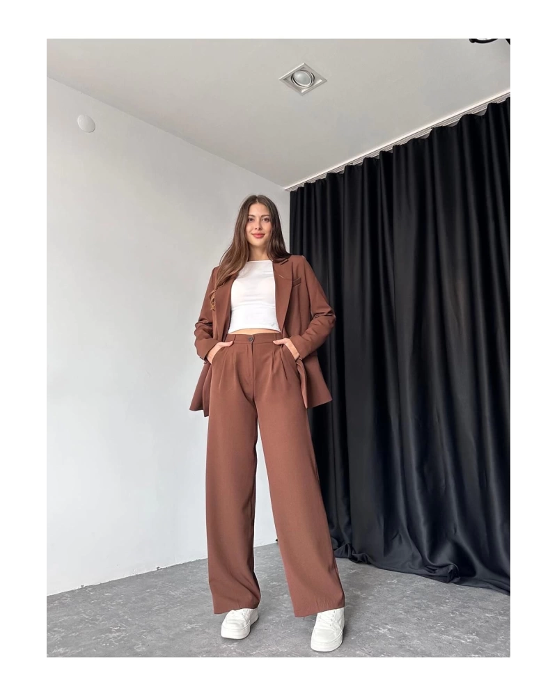 KADIN OVERSİZE CEKET PANTOLON TAKIM ASTARLİ