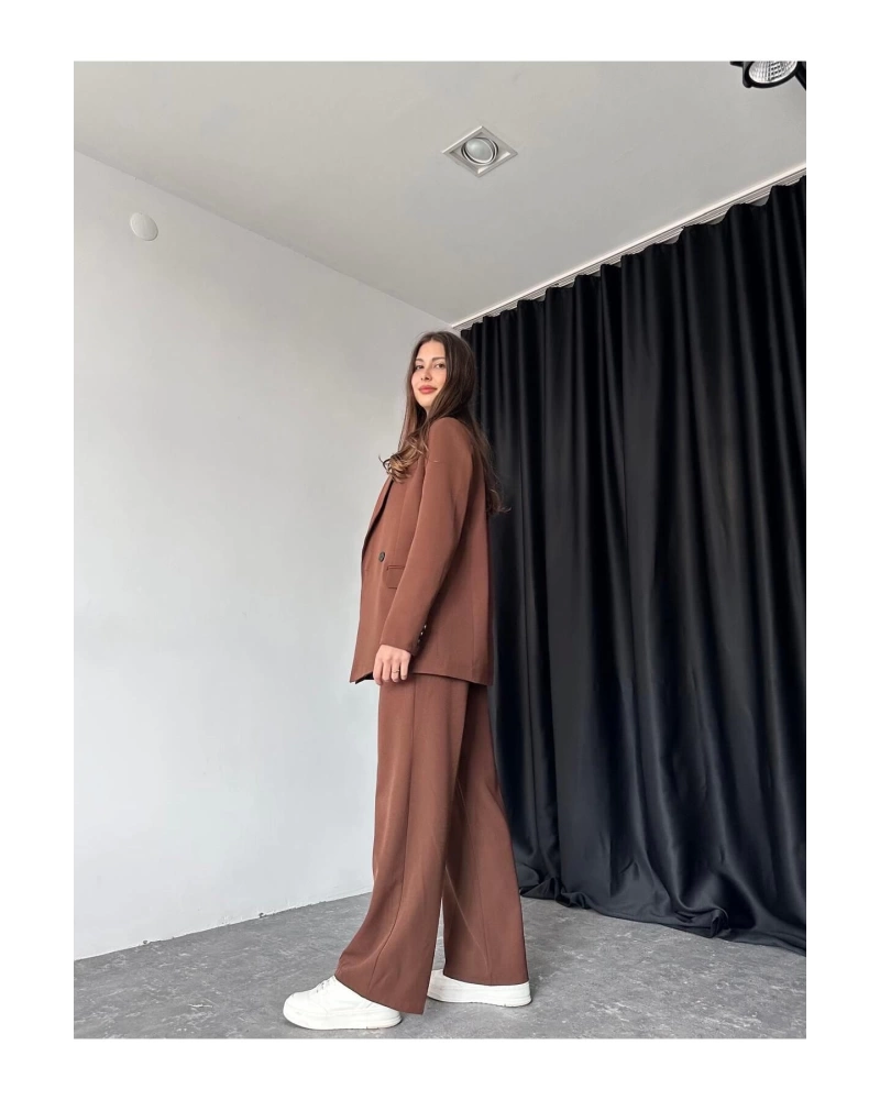 KADIN OVERSİZE CEKET PANTOLON TAKIM ASTARLİ