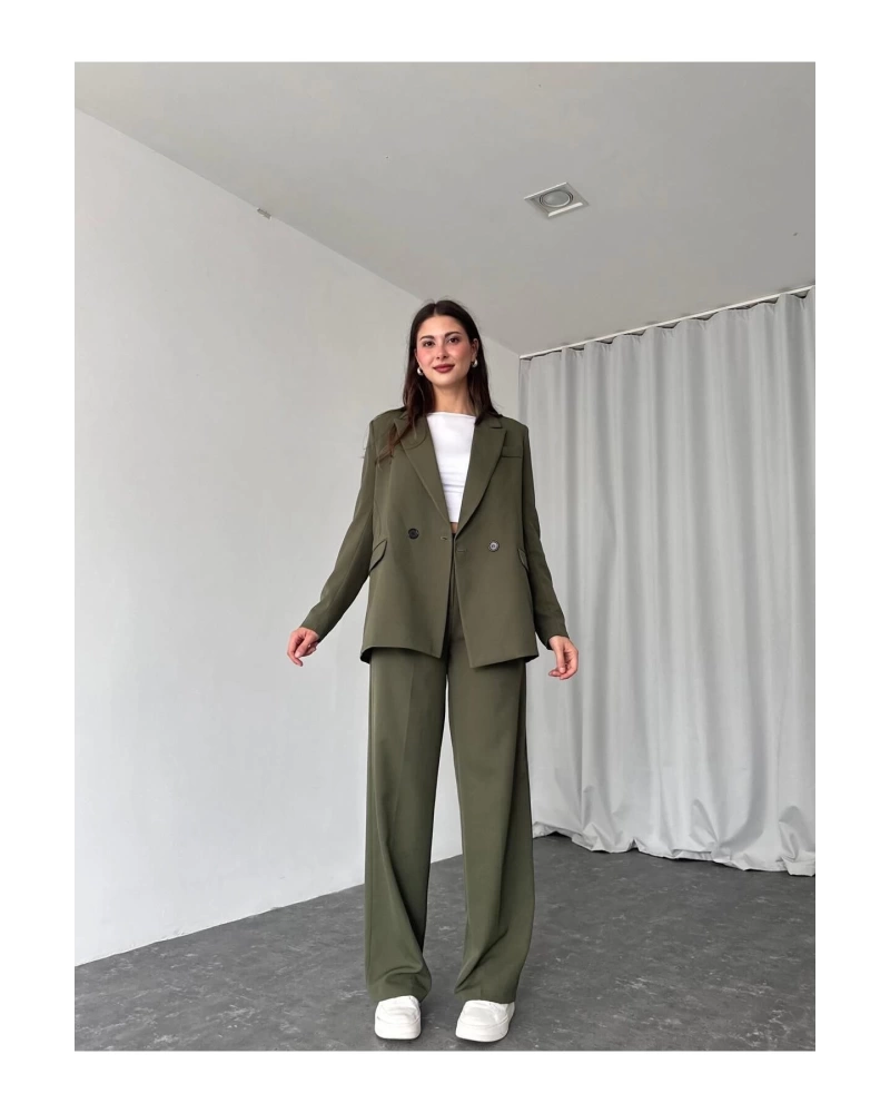 KADIN OVERSİZE CEKET PANTOLON TAKIM ASTARLİ