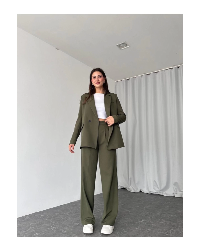 KADIN OVERSİZE CEKET PANTOLON TAKIM ASTARLİ