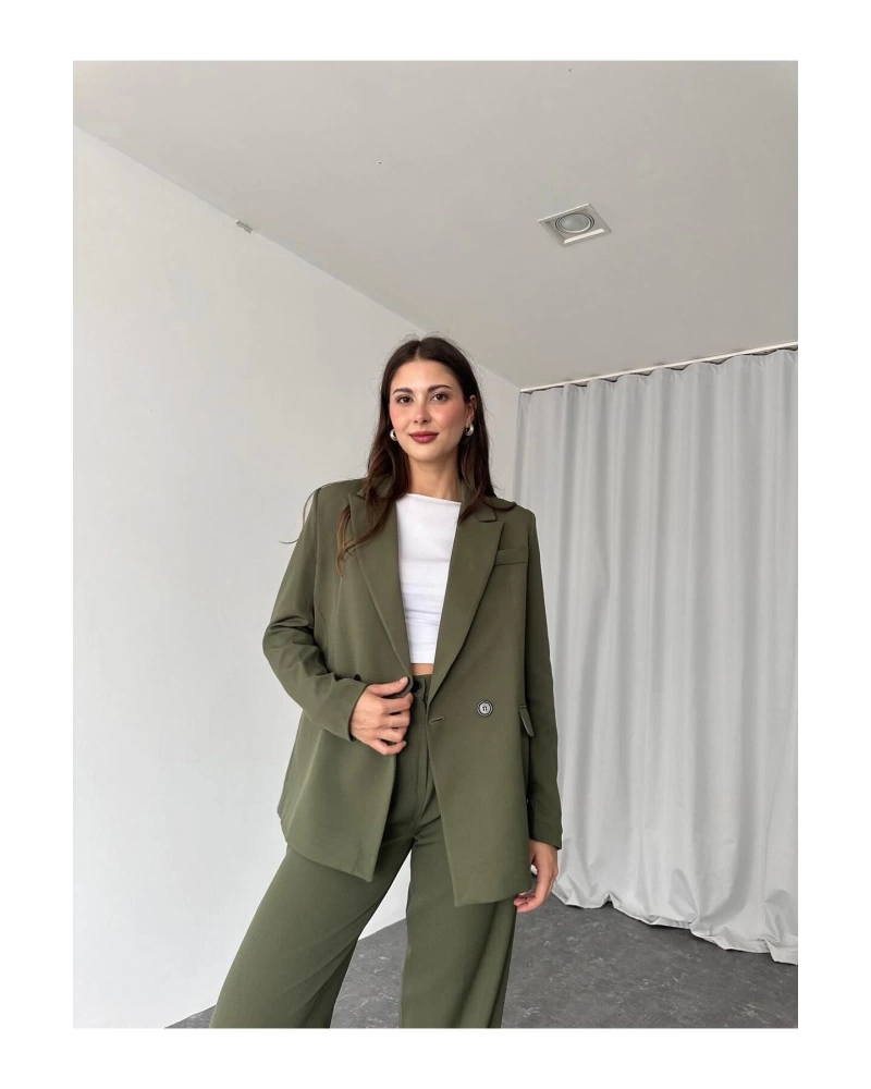 KADIN OVERSİZE CEKET PANTOLON TAKIM ASTARLİ