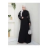 Taşli̇ Abaya Tesettür Giyim Kadin Ferace Elbise Si̇yah