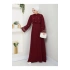 KADIN TESETTÜR NAKİŞLİ ELBİSE BALAMALI