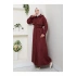 UZUN TRENCH 140 CM BOYUNDA TRENÇKOT BORDO
