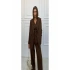 KADIN KAHVERENGİ BLAZER CEKET YELEK PANTOLON TAKIM ELBİSE 3LÜ