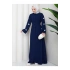 KOLU KELEBEK İŞLEMLİ ABAYA TESETTÜR GIYIM KADIN FERACE ELBISE