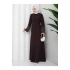 KOLU TAŞLİ ABAYA TESETTÜR GIYIM KADIN FERACE ELBISE