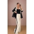KADIN GARNİLİ BLAZER TAKIM BKREM PANTOLON PALAZZO CEKET
