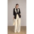KADIN GARNİLİ BLAZER TAKIM BKREM PANTOLON PALAZZO CEKET