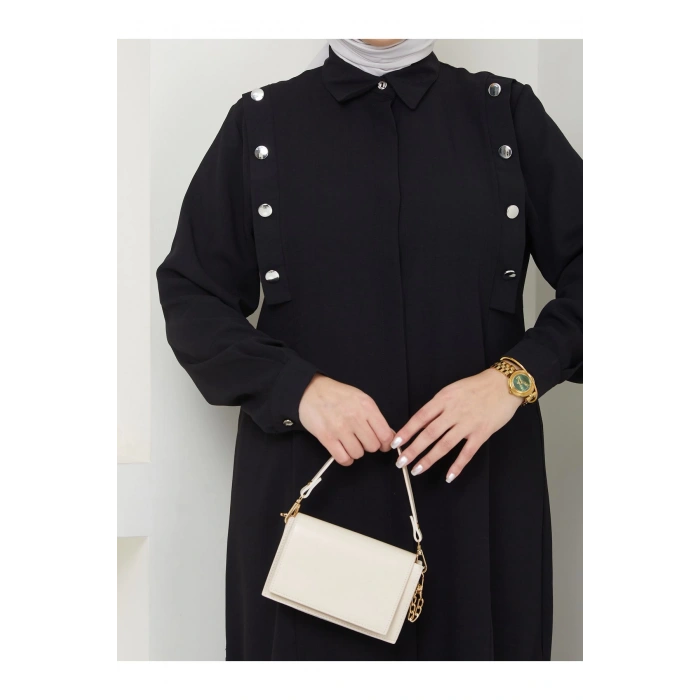 UZUN BOY GÖMLEK TAKIM  BATTAL TESETTÜR TAKIM SİYAH