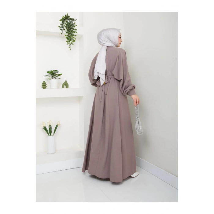 KADIN TESETTÜR TAŞLİ ELBİSE TAŞ