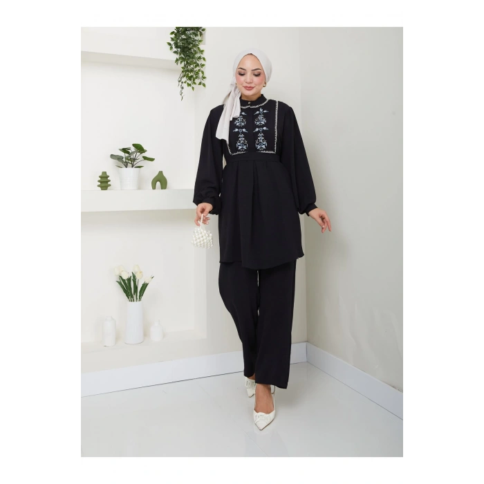 NAKIŞLI AYROBİN TESETTÜR TAKIM 637 SİYAH