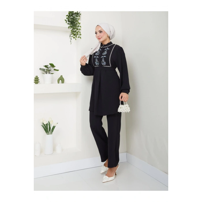 NAKIŞLI AYROBİN TESETTÜR TAKIM 637 SİYAH