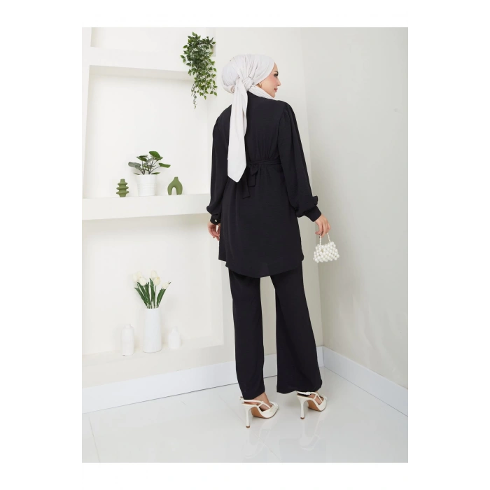 NAKIŞLI AYROBİN TESETTÜR TAKIM 637 SİYAH