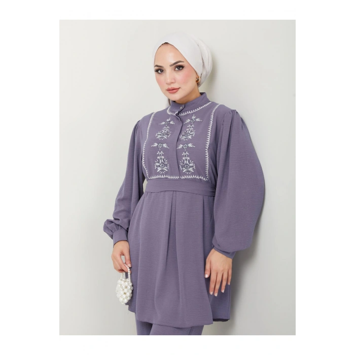 NAKIŞLI AYROBİN TESETTÜR TAKIM 637 GRİ