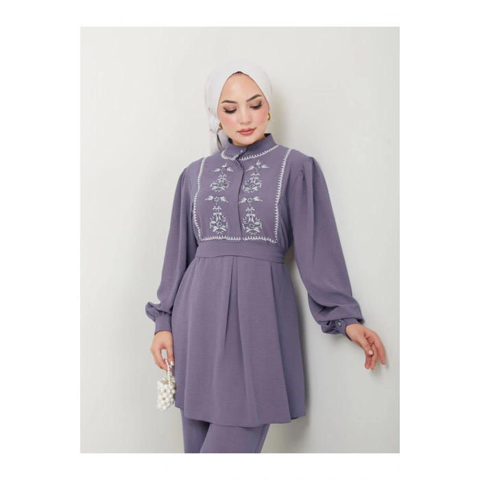 NAKIŞLI AYROBİN TESETTÜR TAKIM 637 GRİ