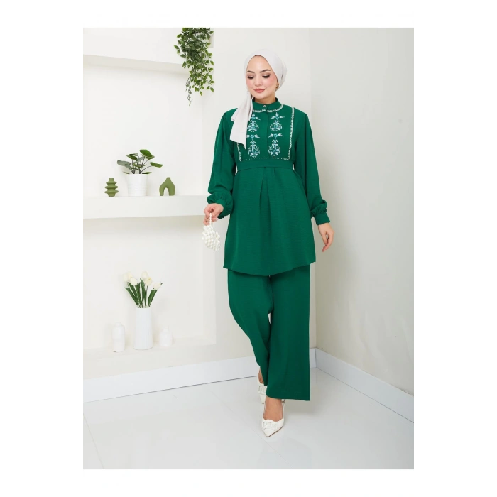 NAKIŞLI AYROBİN TESETTÜR TAKIM 637 ZÜMRÜT