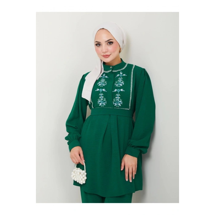 NAKIŞLI AYROBİN TESETTÜR TAKIM 637 ZÜMRÜT