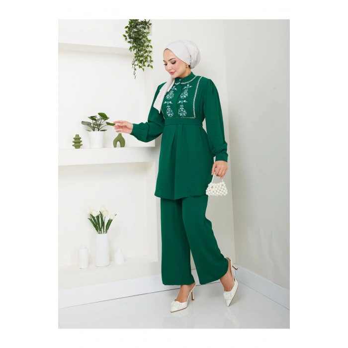 NAKIŞLI AYROBİN TESETTÜR TAKIM 637 ZÜMRÜT