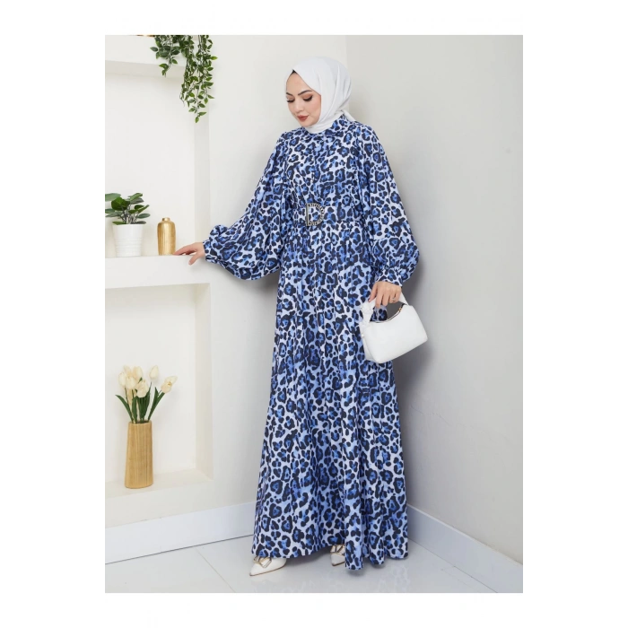 LEOPAR DESENLİ ELBİSE KAPLMA KEMER 2002