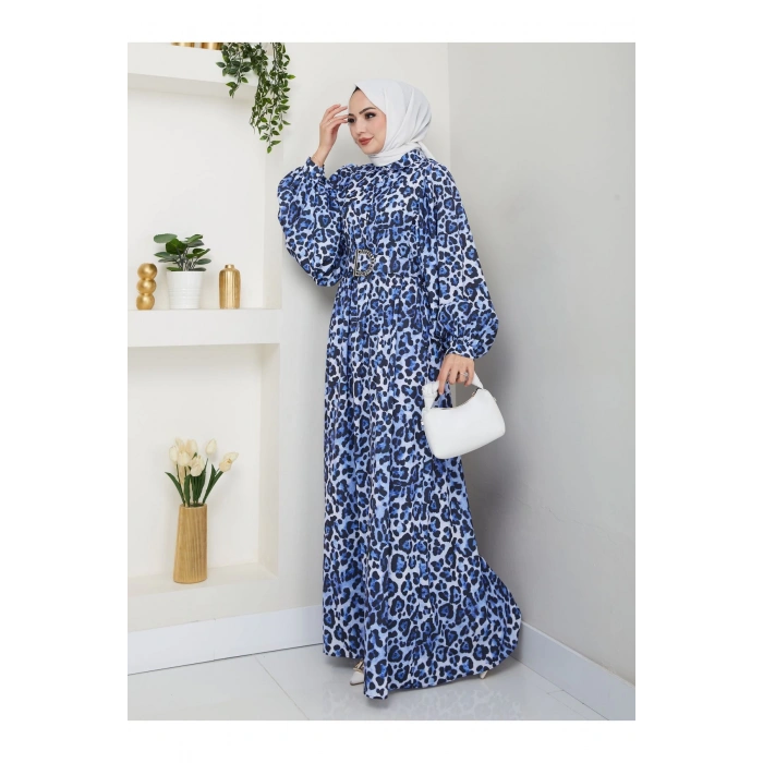 LEOPAR DESENLİ ELBİSE KAPLMA KEMER 2002