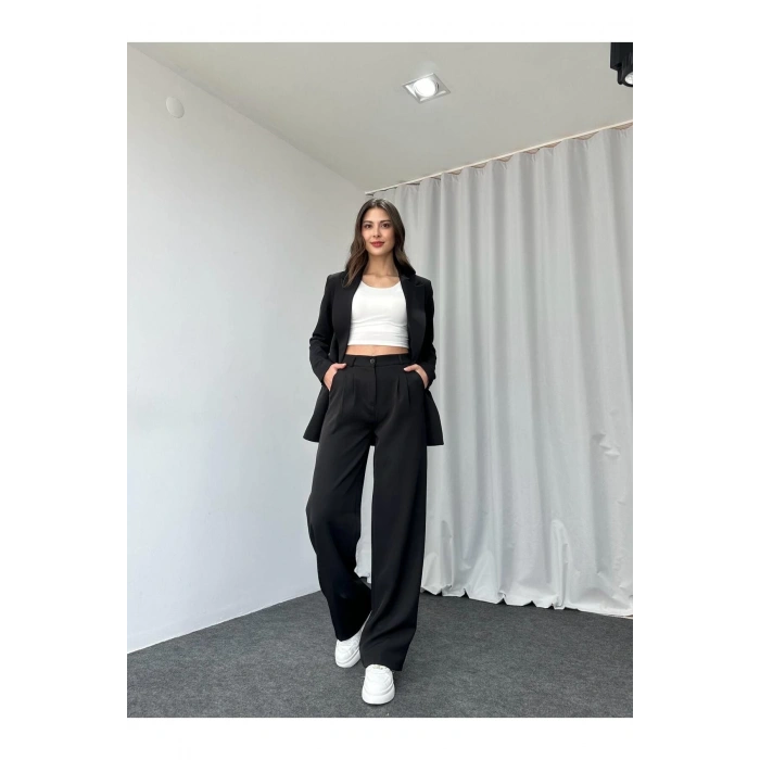 KADIN OVERSİZE CEKET PANTOLON TAKIM ASTARLİ