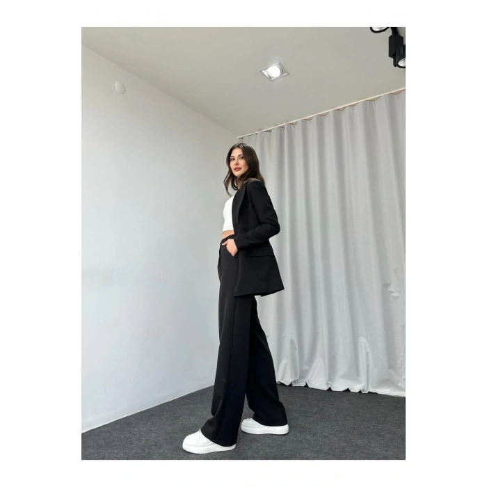 KADIN OVERSİZE CEKET PANTOLON TAKIM ASTARLİ