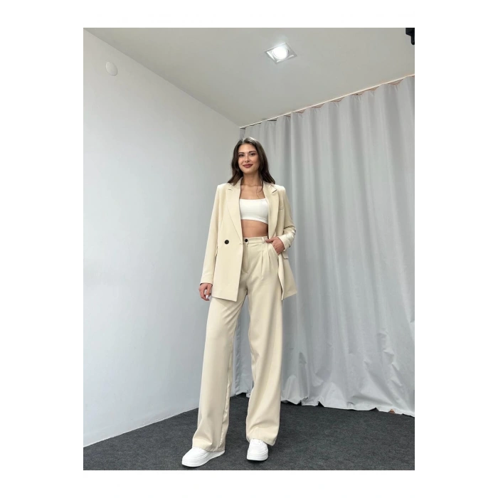 KADIN OVERSİZE CEKET PANTOLON TAKIM ASTARLİ