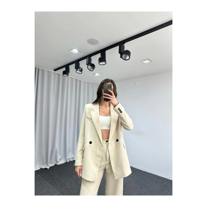 KADIN OVERSİZE CEKET PANTOLON TAKIM ASTARLİ