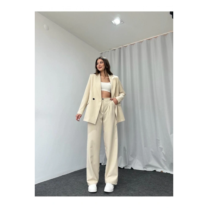 KADIN OVERSİZE CEKET PANTOLON TAKIM ASTARLİ