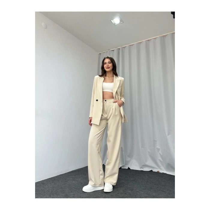 KADIN OVERSİZE CEKET PANTOLON TAKIM ASTARLİ
