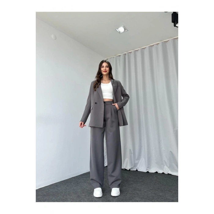 KADIN OVERSİZE CEKET PANTOLON TAKIM ASTARLİ