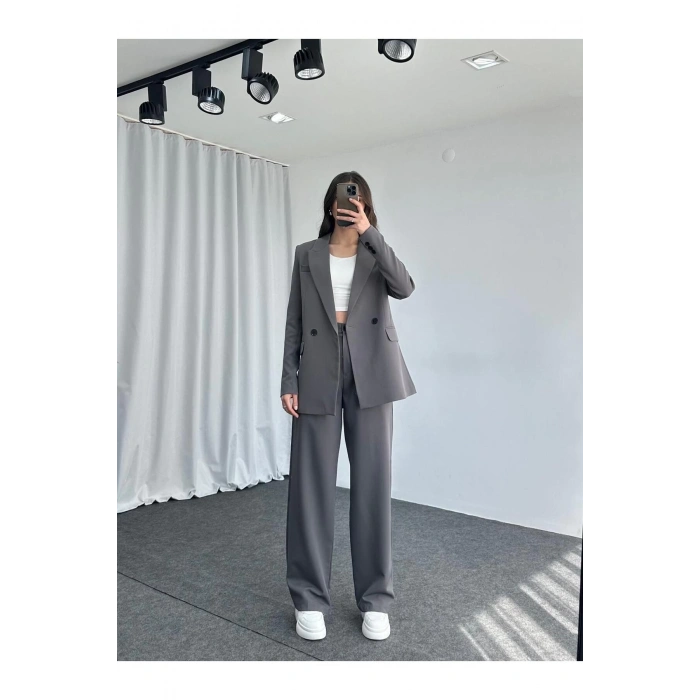 KADIN OVERSİZE CEKET PANTOLON TAKIM ASTARLİ