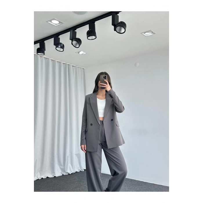 KADIN OVERSİZE CEKET PANTOLON TAKIM ASTARLİ