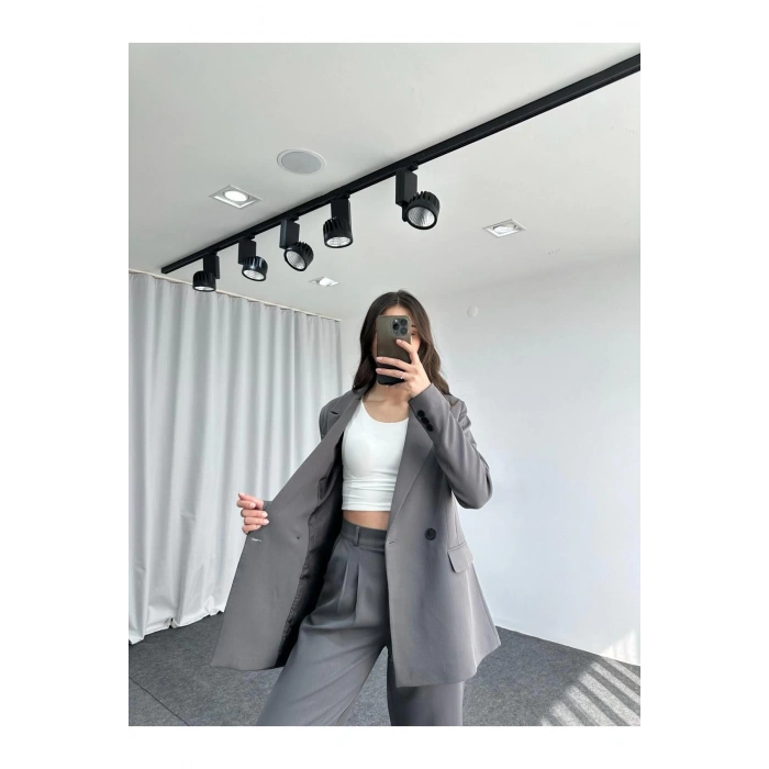 KADIN OVERSİZE CEKET PANTOLON TAKIM ASTARLİ