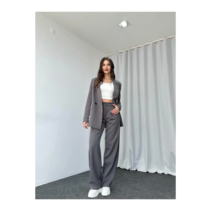 KADIN OVERSİZE CEKET PANTOLON TAKIM ASTARLİ