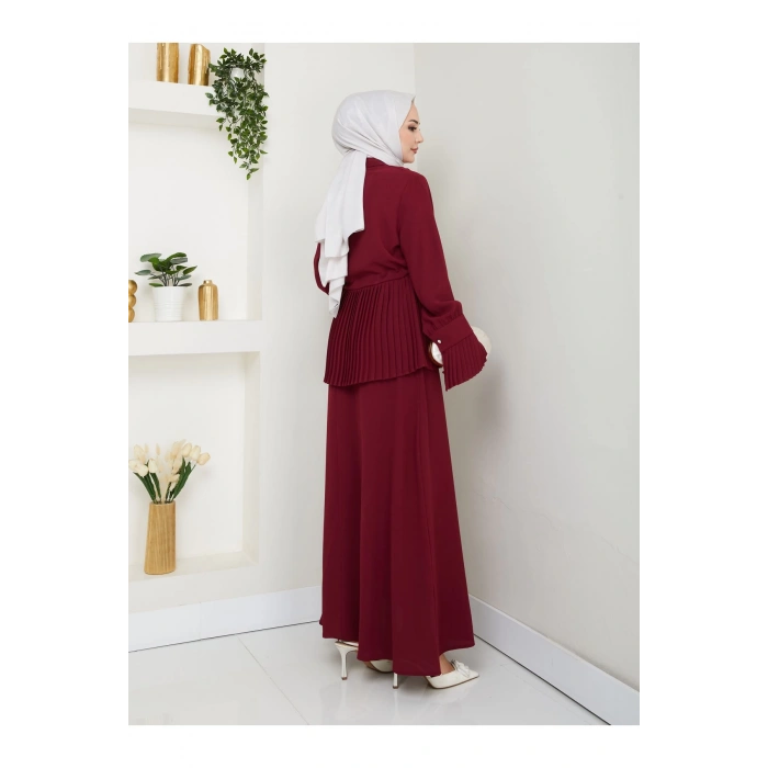 ETEKLI PİLİSELİ DETAYLI TESETTÜR TAKIM