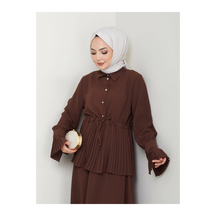 ETEKLI PİLİSELİ DETAYLI TESETTÜR TAKIM