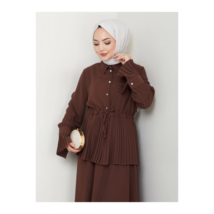 ETEKLI PİLİSELİ DETAYLI TESETTÜR TAKIM